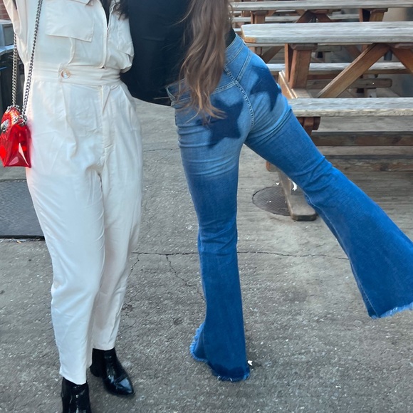 Sneak Peek Star Distressed Flare Jeans - Picture 2 of 4